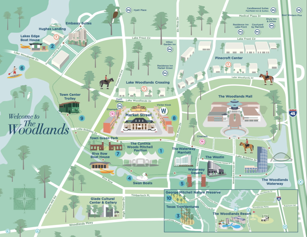 Map Of The Woodlands Tx World Map